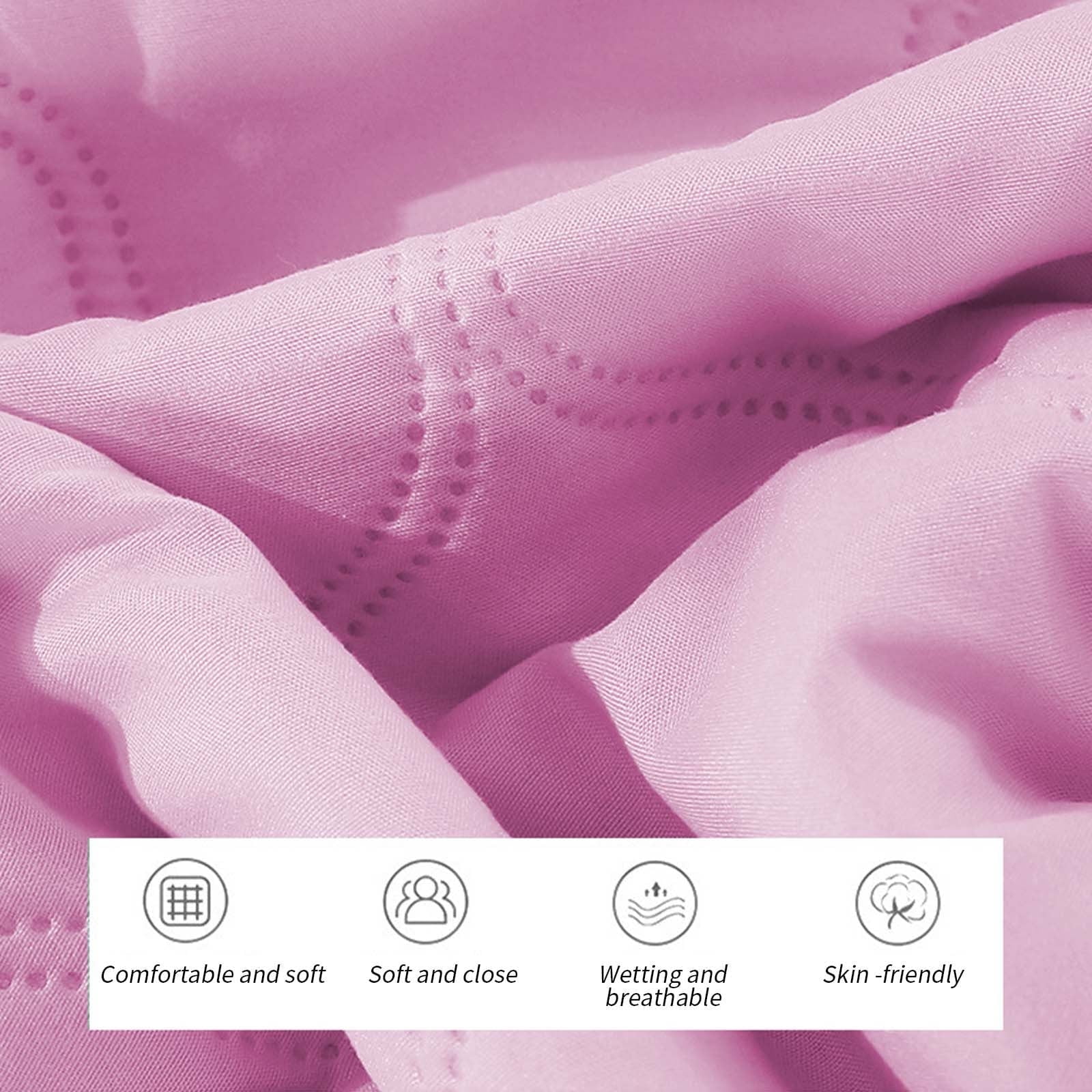 Cotton Comforter,Lightweight Comforter Queen, under $10 Lightweight Queen Comforter,Quilted Comforters Queen Size for All Season Soft Cozy Quilt Blanket Down Bedding(Hot Pink 60*40in)
