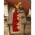 thumbnail image 5 of ERUNPONLY Christmas Red Table Runner - 72 Inch Long Winter Xmas House Star Candy Snowflake Cotton and Linen Blended Dress Scarves Farmhouse Table Runner for Kitchen Dining, Coffee Table, 13"x72", 5 of 8