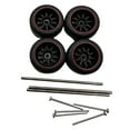 thumbnail image 2 of Colcolo 4 Pieces RC Car Wheels and Tires RC Alloy Car Accessories for 1/64 Scale DIY Red A, 2 of 8