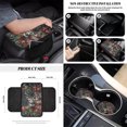 thumbnail image 5 of Yuyamidu Deer Car Front Seat Cover Set 12 PCS American Flag Bucket Seat Covers Steering Wheel Cover Seat Belt Pads Armrest Cover Garbage Bin Air Vent Pocket Rearview Mirror Cover Cup Mat Keychain, 5 of 7