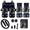 Cat and Stars Pattern, variant on Horse Pattern Set Of 17 Car Interior Cover Sets for Women, Quick Install Soft Car Seat Covers with Breathable Key Fob for Auto Interior