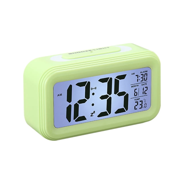 Amdohai Multifuctional Digital Alarm Clock with Nightlight Electronic Table Clock LEDs 24/12 Hour Date Temperature Display