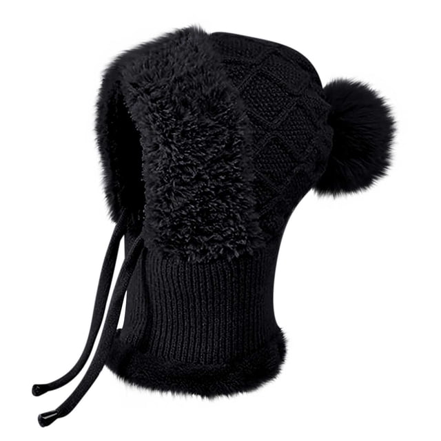 Rapeiae 3 In 1 Knitted Hat for Women with Scarf and Mask Fall Winter Warm Knitted Ski Scarf and Mask
