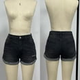 thumbnail image 5 of Denim Shorts for Women High Waisted Button Down Roll Up Short Jeans with Pockets Stretchy Ripped Trendy Distressed Cut Off Shorts 2026 Summer Beach Vacation Outfits, 5 of 8