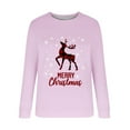 thumbnail image 4 of Dyfzdhu Sweatshirt For Women Round Neck Long Sleeved Deer Merry Christmas Printed Hoodie Hoodies, 4 of 4