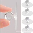 thumbnail image 5 of Jinsinto Poignée de Tiroir Ronde Transparente Autocollante en Diamant pour Garde-Robe 4 Pcs, 5 of 5