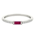 thumbnail image 3 of Aone 0.3 Carat Ruby 4x2 ( Bugget ) Gemstone Synthetic and Diamonds Wedding & Engagement White Gold Ring for Women, 3 of 5