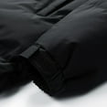 thumbnail image 4 of hlysgo Mens Parka Jackets with Faux Fur Hood Thermal Mid Long Full Zip Quilted Puffer Coats Men's Winter Puffy Coat Warm Ski Outdoor Outerwear Black M, 4 of 8