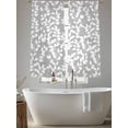 thumbnail image 6 of Grey White Botanical Semi Sheer Curtains 63 Inch Length 2 Panels Set, Pastoral Spring Floral Summer Art Sheer Kitchen Curtain Privacy Voile Window Curtain for Living Room Bedroom Rod Pocket Drapes, 6 of 7