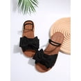 thumbnail image 6 of Women Anti-slip Bow Decor Multi-way Wear Flat Sandals  Fashion Summer Polyester Slingback Sandals, 6 of 7