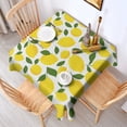 thumbnail image 2 of Square Tablecloth 42x42 Inch – Waterproof Polyester Printed Table Cover, Wrinkle Resistant & Washable for Kitchen Dining Picnic Party Decor, Single-v4-15, White, 2 of 6