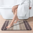 thumbnail image 3 of Alfombrilla de baño gris de 1 pieza, antideslizante, superabsorbente, lavable a máquina, de microfibra, absorbente para el suelo del baño, 3 of 4