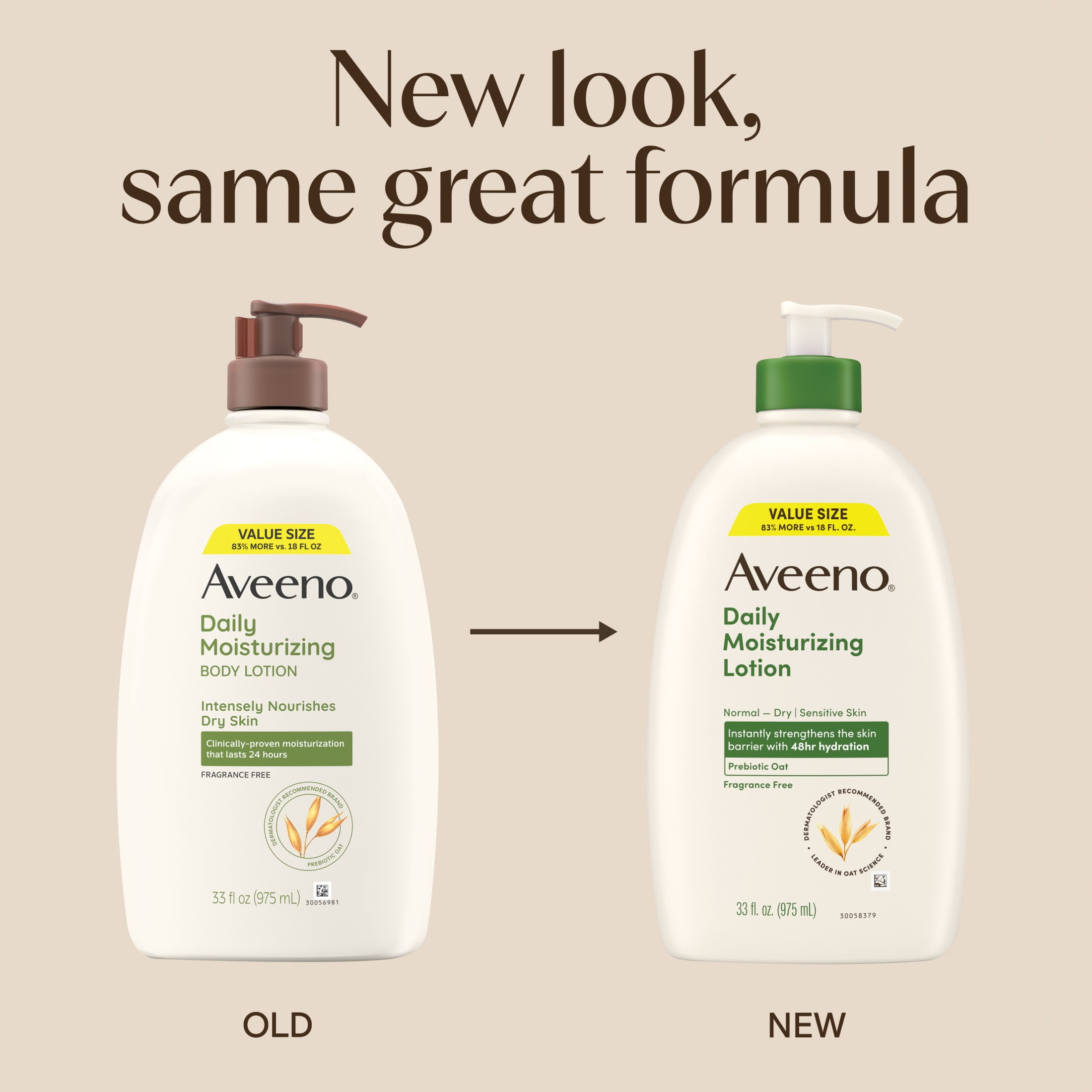 Aveeno Daily Moisturizing Body Lotion, Value Size 33 Fl oz