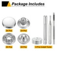 thumbnail image 3 of Uxcell 24Set 15mm Kit de Broches de Cuero de 2.76" de Largo con 4 Herramientas de Instalación, Plateado, 3 of 6