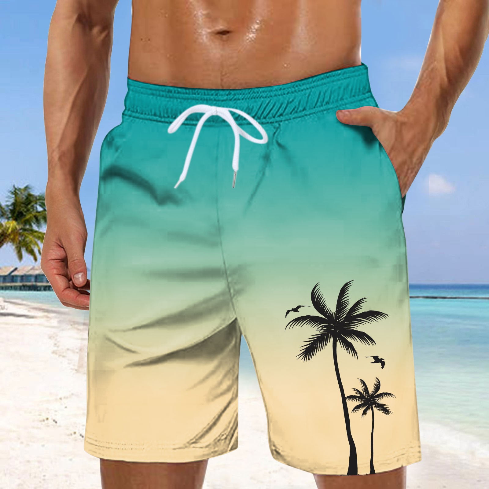 Mens matching swim shorts and shirt sale
