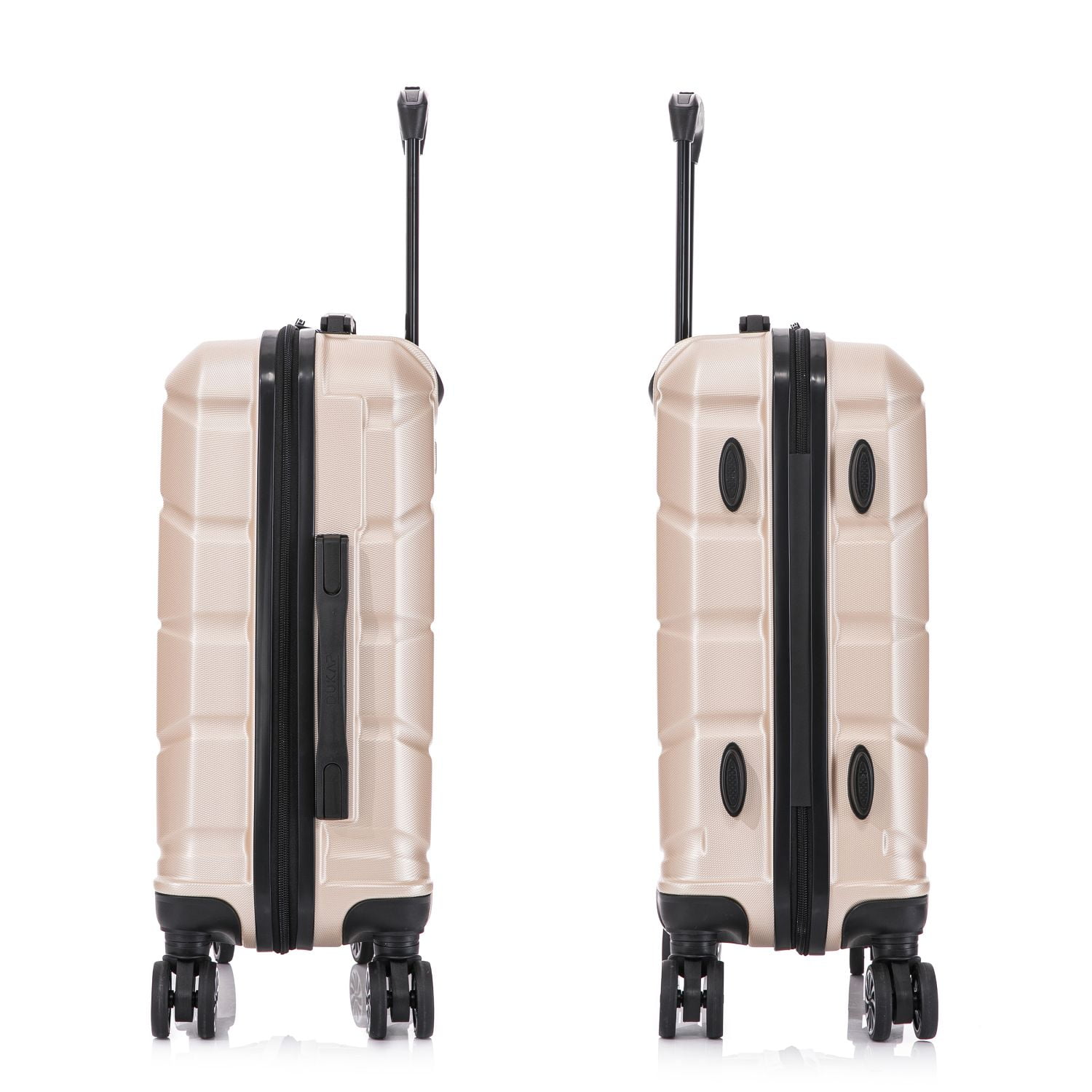 DUKAP SENSE 20" Hardside Lightweight Carry On Luggage with Spinner Wheels, Handle and Trolley, Champagne