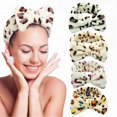 thumbnail image 5 of Diadema elástica con lazo para el pelo para mujer, bandana elástica para el pelo, lazo de lana, maquillaje, cosmética, ducha, encantadora y suave, 5 of 5