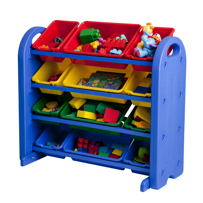 3-Tier Astronaut Kids Toy Organizer Cart Large Stackable Storage