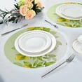 thumbnail image 6 of SKYSONIC Lemon Pattern Round Placemats for Dining Table Non-Slip Heat-Resistant Polyester Table Mats Set of 1 Washable Table Mats for Kitchen Dining Table Decoration (222), 6 of 7