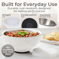 thumbnail image 3 of 70oz Insulated Dip Bowl with Lid and Condensation Mat (2 Pack) – Stainless Steel Chilled Serving Dish for Dips, Guacamole, Hummus, Salsa, 3 of 7