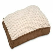 Angle View: Petmate Deluxe Swirl Plush Pet Bed, Suede, 27 By 36 Inches