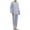 Dark Blue, variant on Men Pajama Set Man Striped Pocket Button Patient Care Gown Long Sleeve Round-Neck Pajama Sets Pjs for Men Set Men Pjs Sets on Sale Sleepwear for Men Lightweight Summer Pajamas