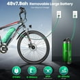 thumbnail image 4 of Gocio 500W Electric Bike 26" Electric Bicycle for Adults Max 19.8mph Cruise Control System Ebike, Mountain Bike with Removable 48V 375Wh Lithium-Ion Battery, 21 Speed for Man Woman UL2849 Certified, 4 of 11