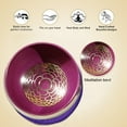 thumbnail image 3 of Tibetan Singing Bowl Set - Handcrafted Mindfulness Meditation Holistic Sound Healing Gift Purple, 3 of 5