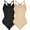 2 packs: Black+Beige, variant on MANIFIQUE 3 Piece Bodysuit for Women Tummy Control Shapewear Racerback Brief Smoothing Body Shaper Tank Top