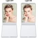 thumbnail image 4 of Espejo de maquillaje portátil con luz LED y 8 luces LED regulables, espejo de maquillaje de viaje con interruptor táctil, espejo compacto plegable con aumento de 1X y 2X, 4 of 4