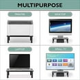 Ilyapa Computer Monitor Riser 2 Pack Height Adjustable Vented Metal