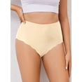 thumbnail image 5 of Women No Show High Waisted Panties Tagless Wave Edge Full Coverage Ladies Briefs Color XS, 5 of 8