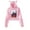 Pink-HL11194, variant on Ella Mai Hoodie Sweatshirt for Girls Cat Ear Crop Top Singer Women Casual Streetwear