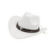 thumbnail image 1 of Sombrero de vaquero Sombrero de protección solar Decoración Casual Cosplay Verano Sombrero de protección solar Sombrero de Gorras para adultos, 1 of 6