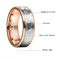 thumbnail image 4 of 8mm Rose Gold and Silver Wedding Ring Hammered Finish Tungsten Carbide Engagement Anniversary Band Rings, 4 of 6