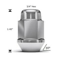 thumbnail image 2 of White Knight 911707S Chrome M12 x 1.50 Bulge Acorn Lug Nut, 4 Pack, 2 of 5