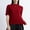 Red, variant on SHITINN Women's Turtle Neck Slim Fit Half Elbow Short 3/4 Sleeve T Shirts Tight Tops Tee Short Sleeve Blouses for Women Women's Blouses Ladies Tops and Blouses