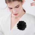 thumbnail image 2 of 9cm Wedding Fabric Flower Brooch Pin Hair Clip for Women Men Elegant Big Camellia Rose Floral Brooches Lapel Pins Dainty Holiday Party Costume Dress Accessories Jewelry, 2 of 12