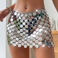 thumbnail image 5 of QHFBli Sexy Metallic Chain Top for Women - Sequin Rhinestone Backless Crop Outfit Sparkly EDM Party Club Night Tank Shirt, 5 of 9