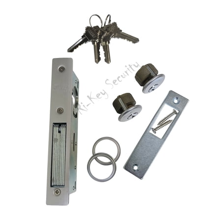 Storefront Door Mortise Lock Bolt Deadbolt & 2 Cylinders Adams Rite Cam 4 Key