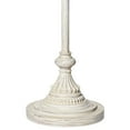 thumbnail image 5 of 360 Lighting Vintage Shabby Chic Floor Lamp 60" Tall Antique White Washed Burlap Drum Shade for Living Room Reading Bedroom Office, 5 of 6