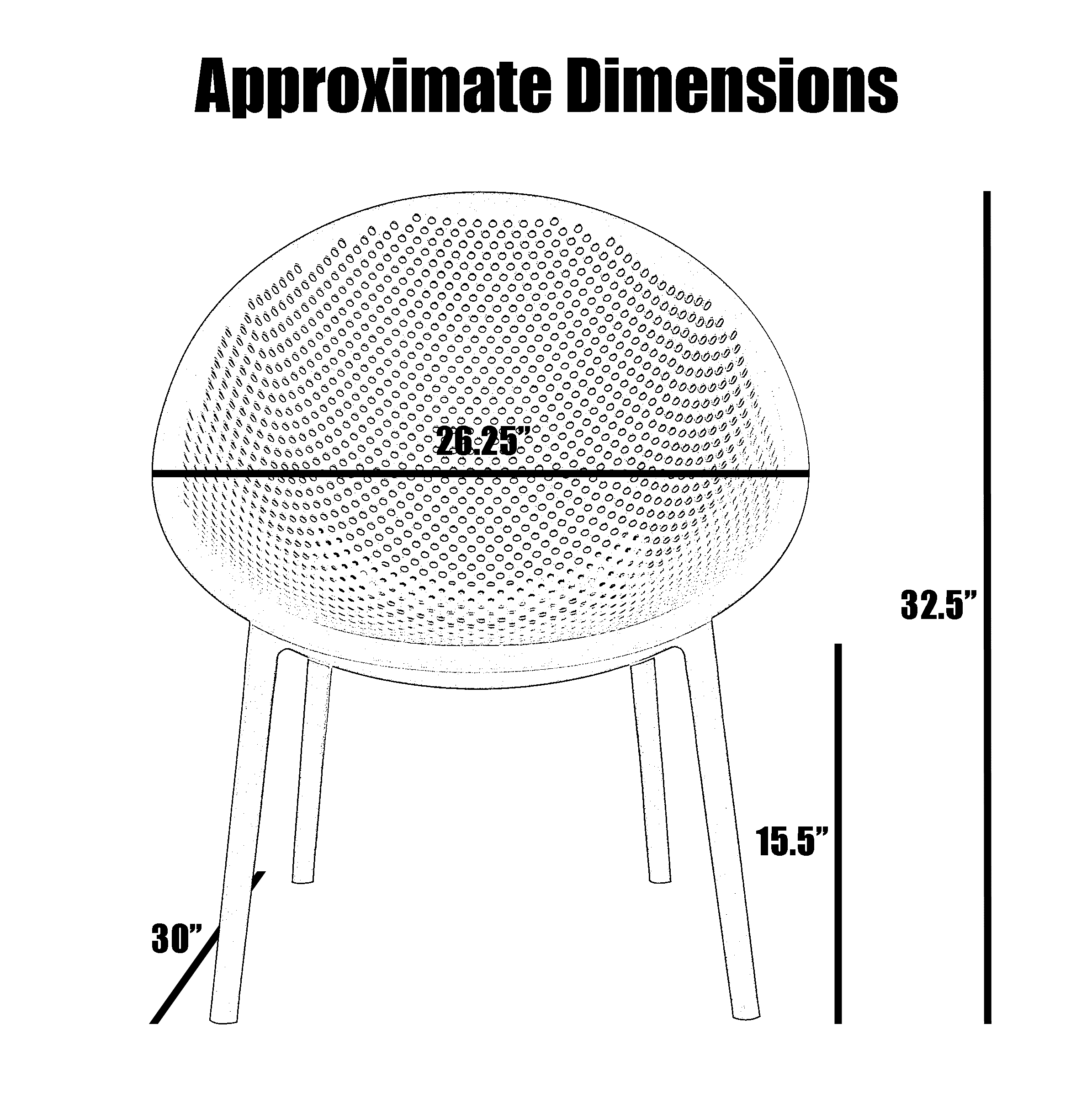 2xhome Set of 2 Modern Patio Chairs, Oval Acepulco With Dots Round Shape Contemporary Plastic Armless Dining Accent Chairs for Kitchen Living Room or Outdoor, Beige