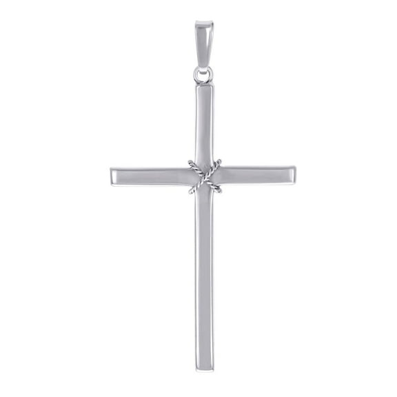 925 Sterling Silver Unisex Cross Religious Charm Pendant Necklace Pendant for Women - 4.5 Grams