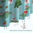 thumbnail image 6 of Blue Christmas Dinosaurs Snowmen Pattern Shower Curtain 36"x72" ,Bathroom Decorative Shower Curtains Set with 12 Hooks,Modern Waterproof Washable Shower Curtain, 6 of 6