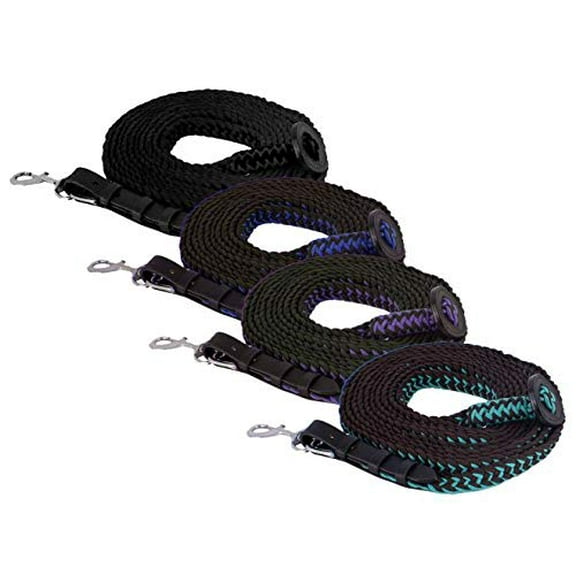 Showman Flat Braided Nylon Lunge Line (Black)