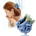 thumbnail image 2 of Hair Claw, GMYLE Hair Clips Barrettes Flower Cute Fancy Retro Vintage Korean Style Hair Pins Accessories for Women Girls Fashion Beauty (Blue), 2 of 2