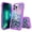 Galaxy Cloud, variant on iPhone 13 Pro Max Case, Rosebono 3in1 Hybird Graphic Designed Gradient Quicksand Glitter Liquid Floating with Frame Bumper Protective Armor Case iPhone 13 Pro Max (Purple Marble)
