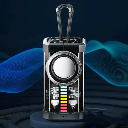 Great Gifts for Less Skegnu Small Speakers Transparent Mecha Style Wireless Bluetooth Audio Portable Outdoor Subwoofer Mini Speaker Multi-function