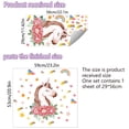 thumbnail image 3 of Adhesivos de pared de PVC con forma de unicornio arcoíris, 29 x 56 cm, 3 of 3