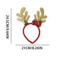 thumbnail image 3 of Cheapark Christmas Santa Headband - Soft Fabric Double Hair Clasp Hoop for Holiday Party Decor & Wear, 3 of 6